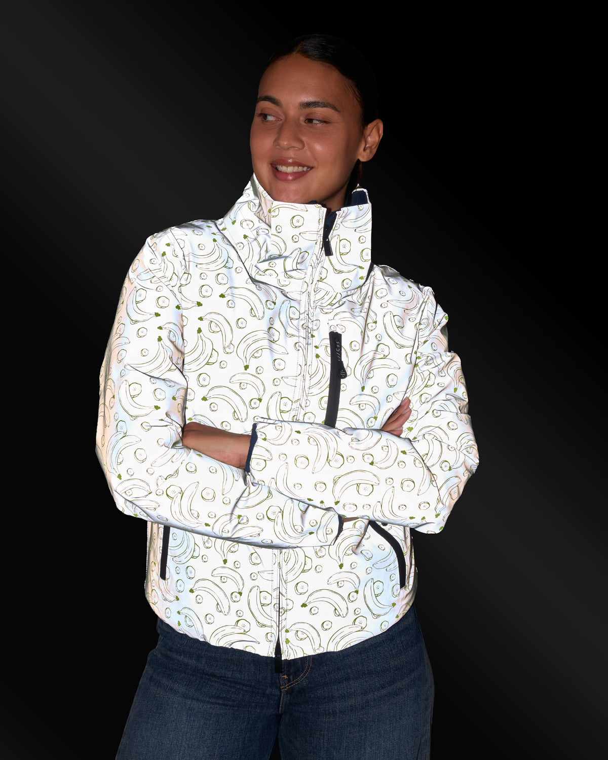 Wendbare Daunenjacke Aura Banane