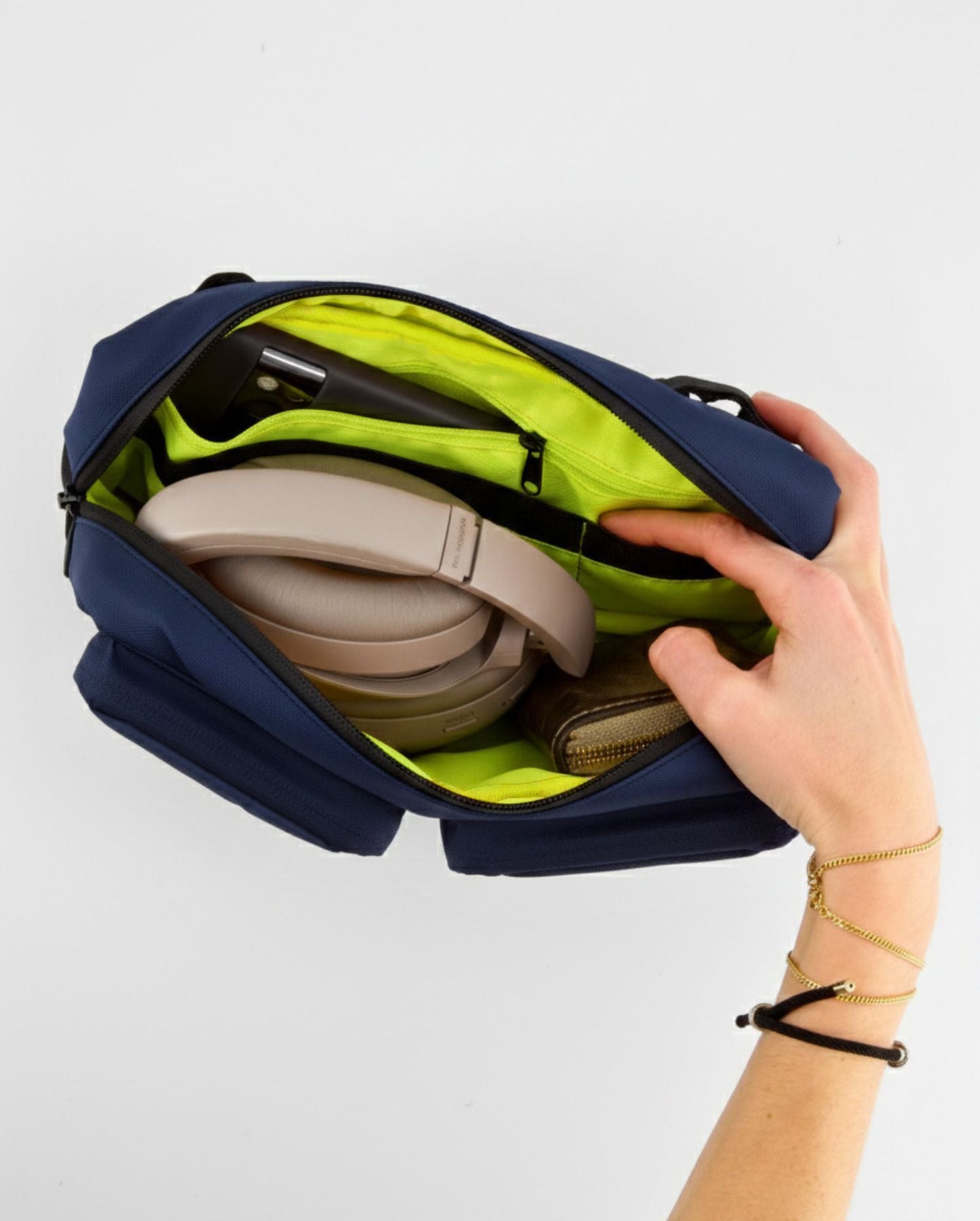 sacoche vélo sac banane polyvalent imperméable jaune fluo