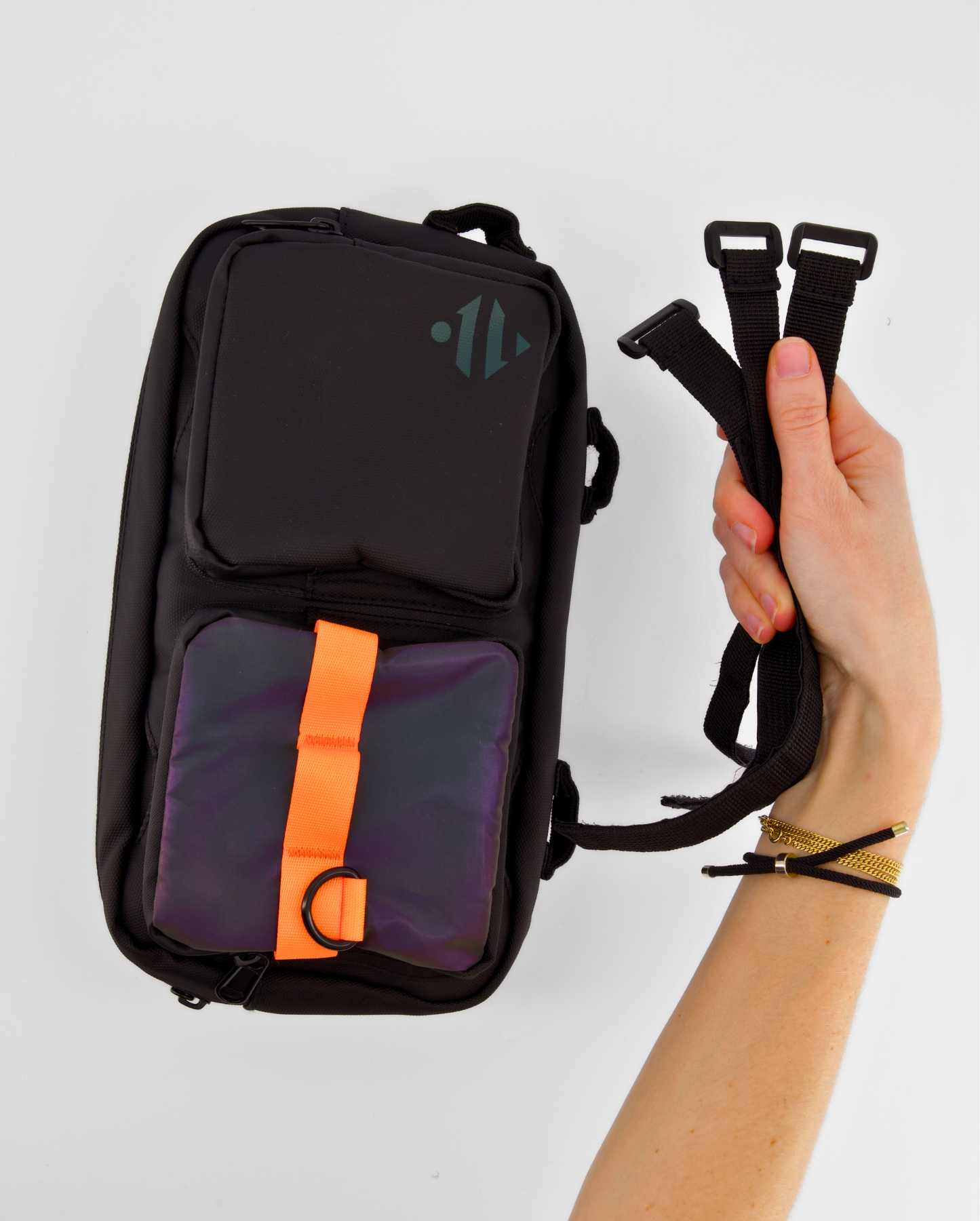 grande banane polyvalente sacoche vélo attaches amovibles noire