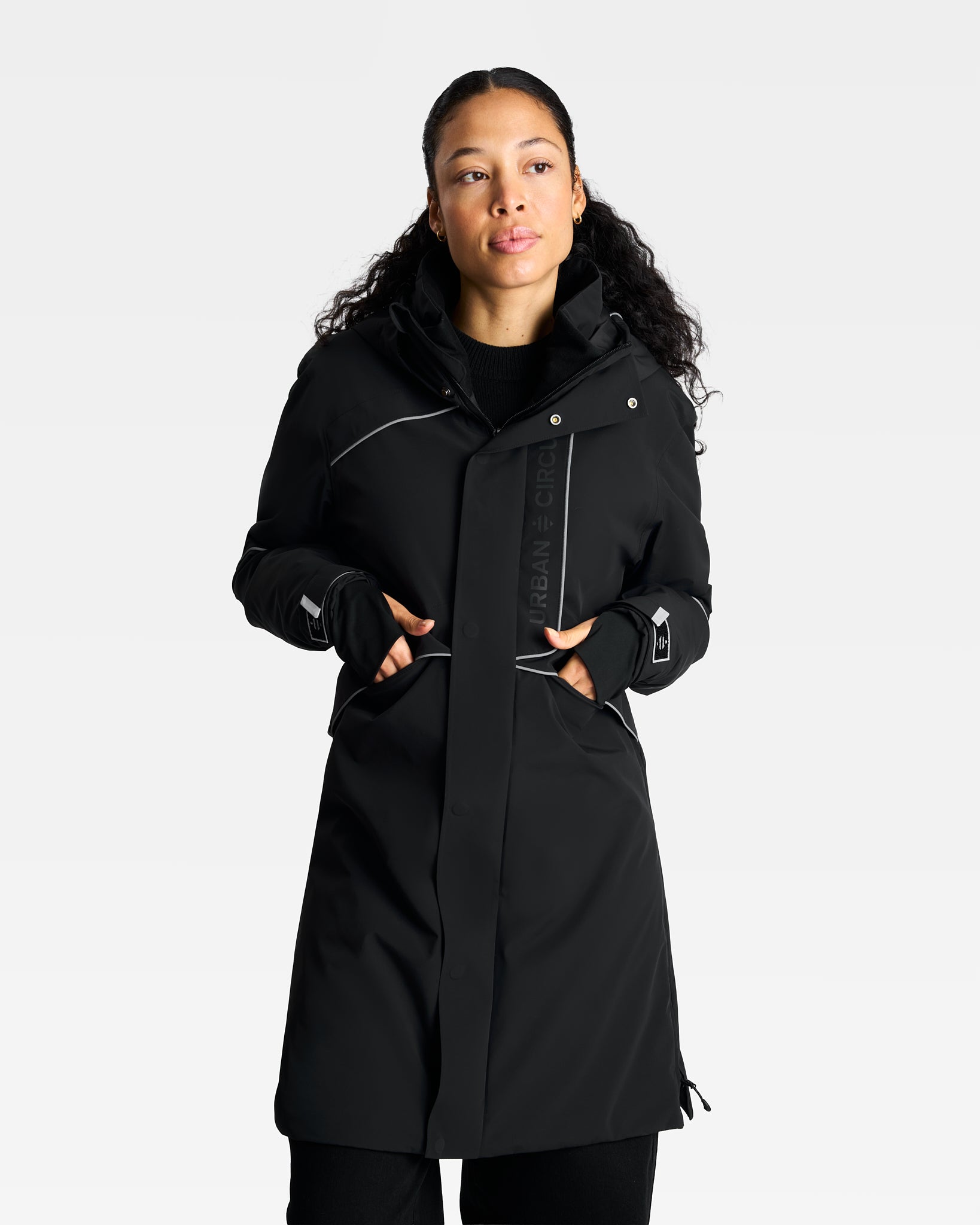 parka hiver vélo noire chaude légère et respirante