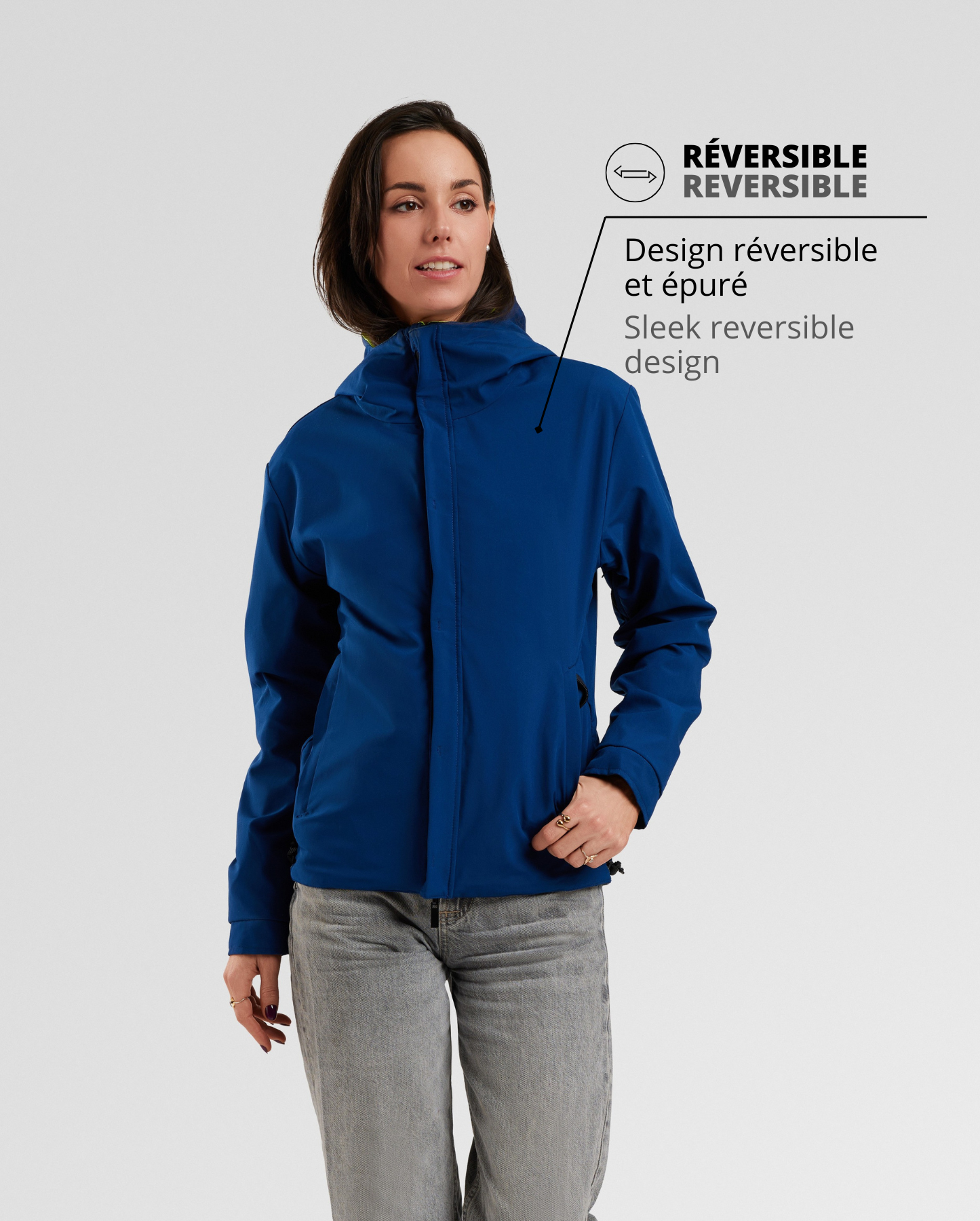 REFLEKTIERENDE UND WENDBARE JACKE MIT REPOP-MUSTER