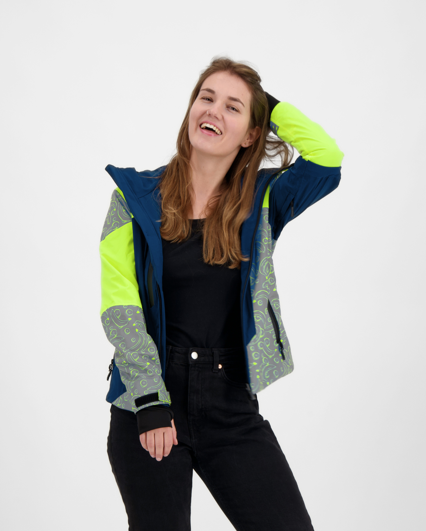 REFLEKTIERENDE UND WENDBARE JACKE MIT REPOP-MUSTER