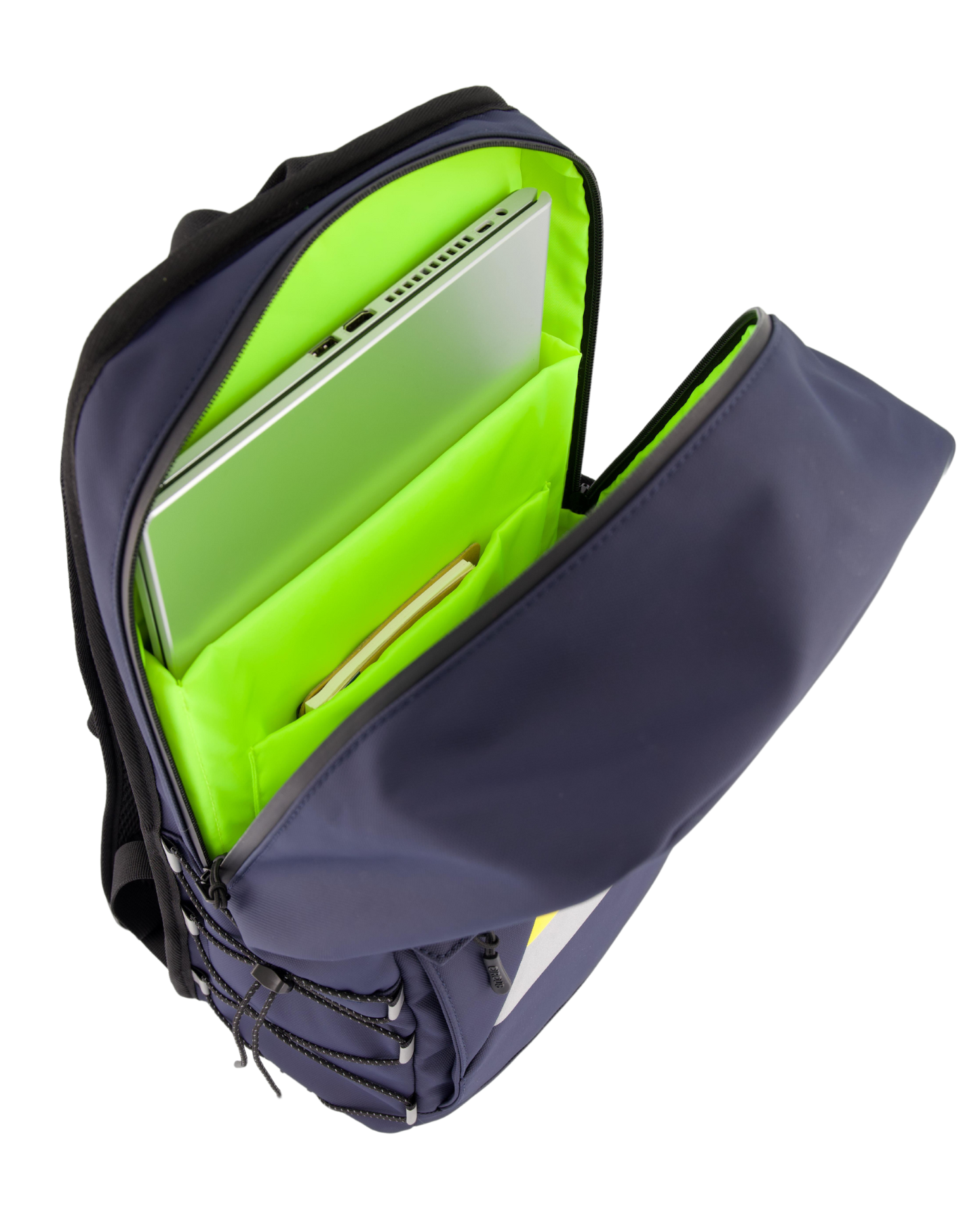 sac à dos vélo sacoche poche ordinateur intérieur fluo