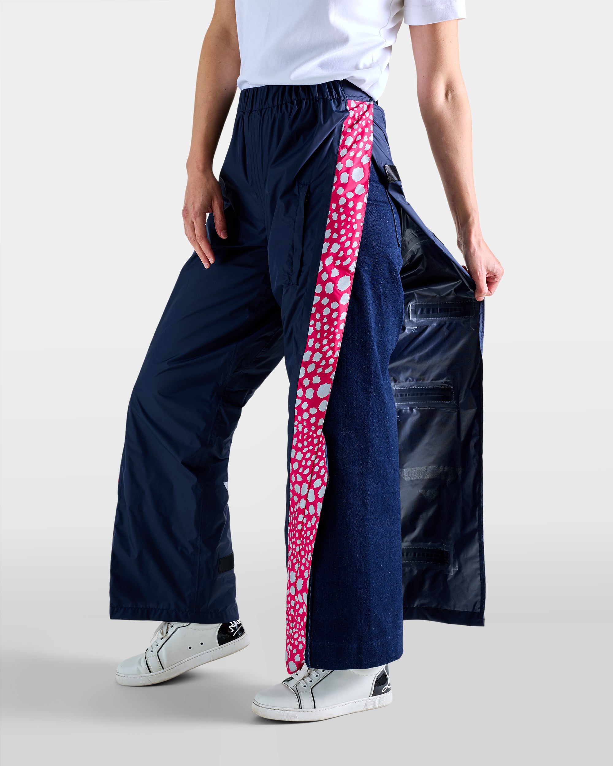 surpantalon de pluie facile à enfiler velcros sur l'intégralité de la jambe