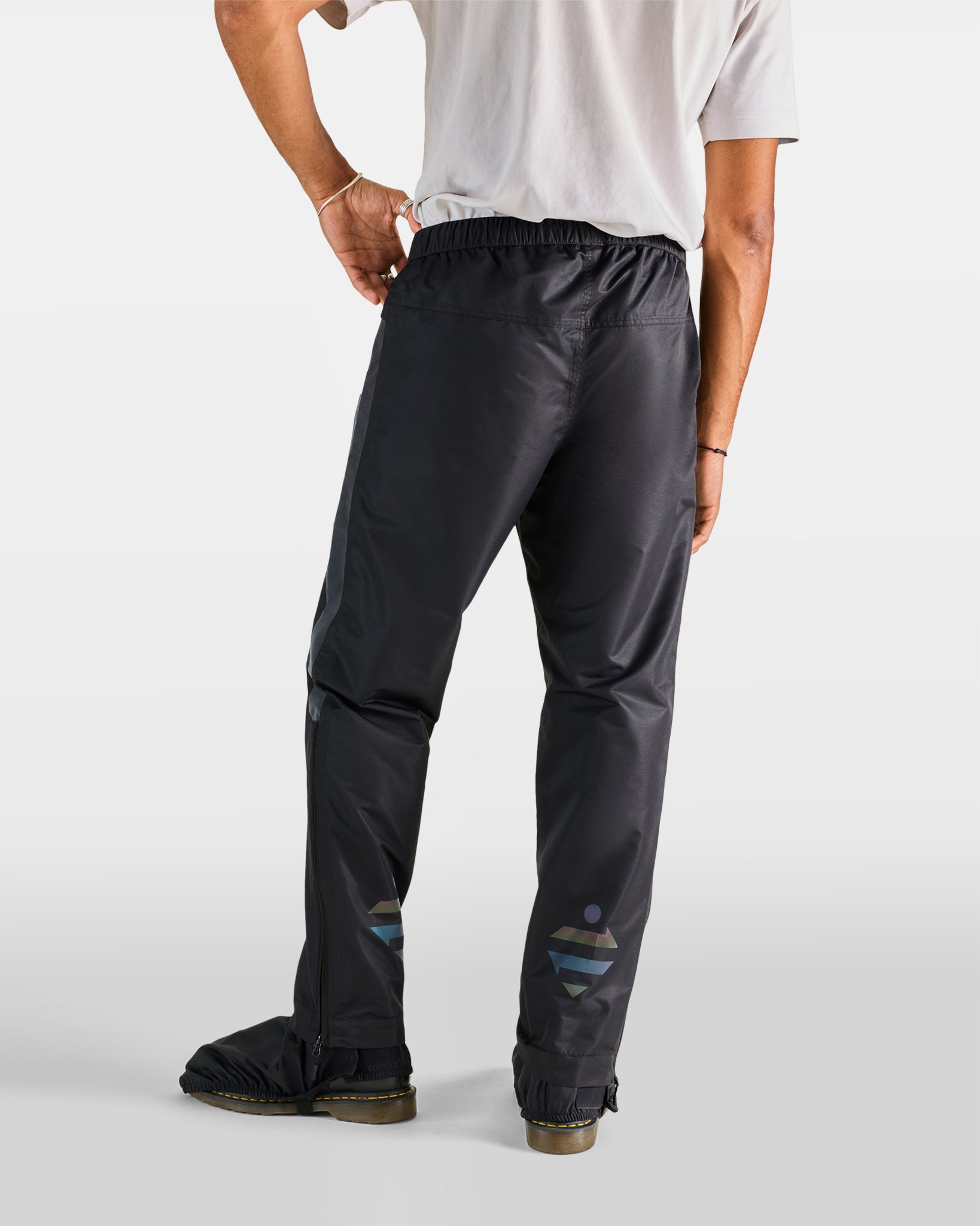 surpantalon de pluie velo ville noir avec couvre chaussures