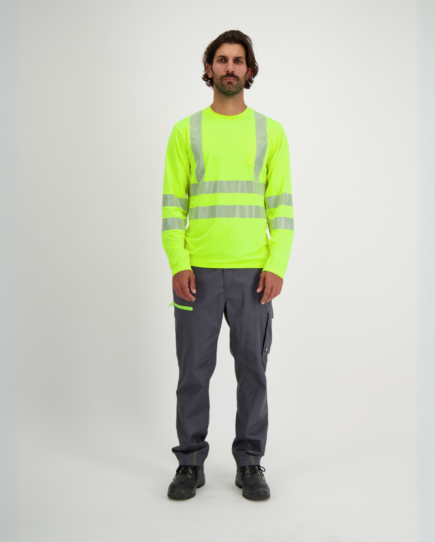 BREATHABLE HIGH-VISIBILITY LONG-SLEEVE T-SHIRT EN ISO 20471