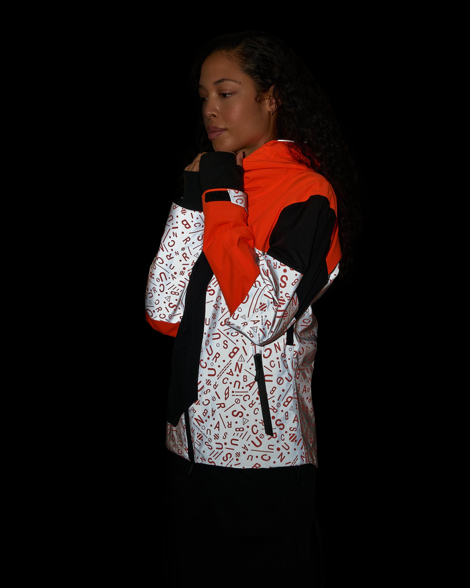 REPOP PATTERN REFLECTIVE & REVERSIBLE JACKET