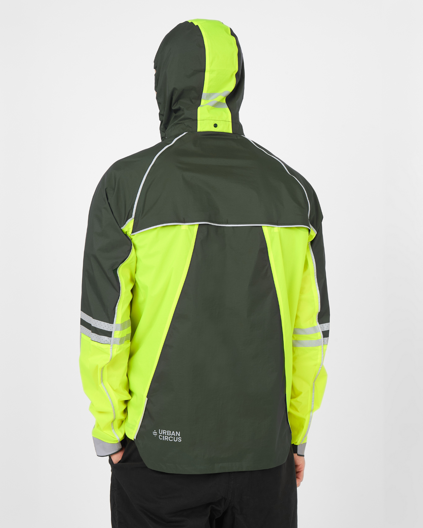 Veste vélo running respirante vert kaki dos