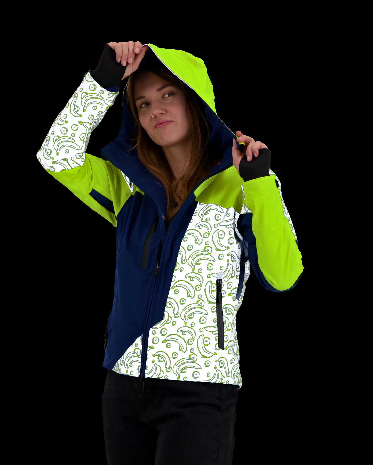REFLEKTIERENDE UND WENDBARE JACKE MIT REPOP-MUSTER