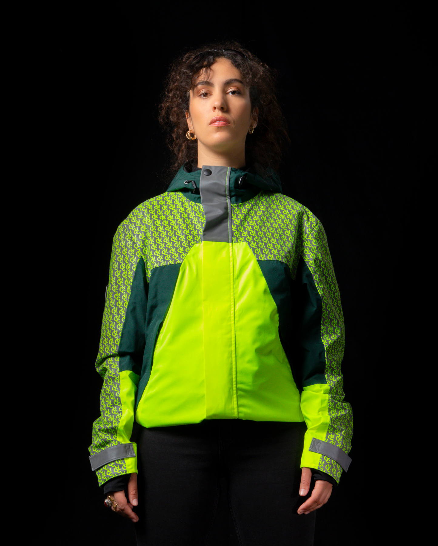 veste femme detectable IA haute visibilité jaune fluo