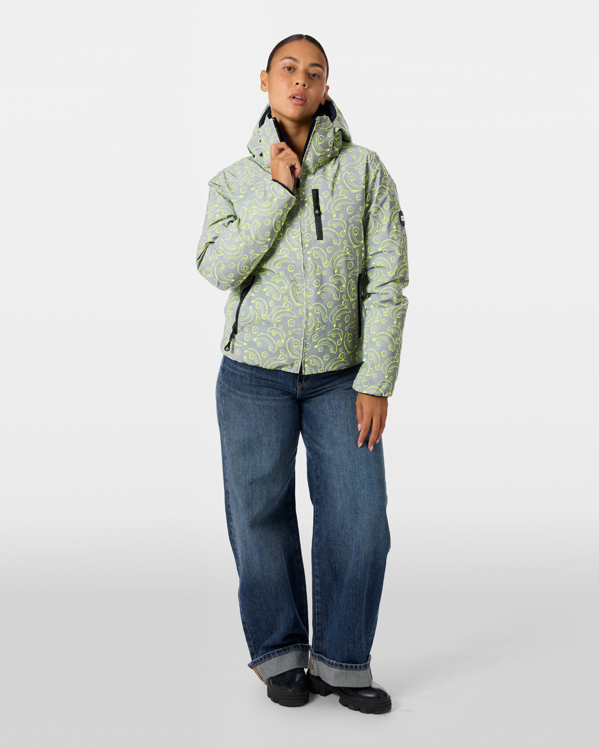 Wendbare Daunenjacke Aura Banane