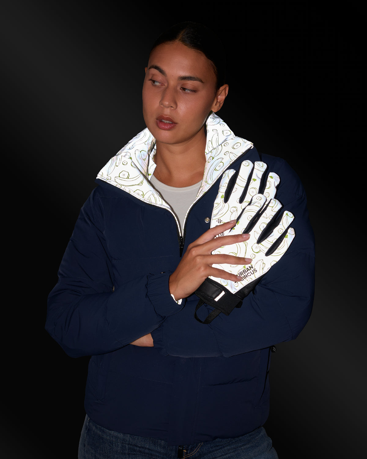 Wendbare Daunenjacke Aura Banane