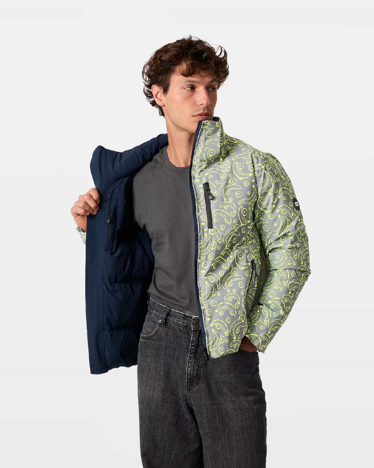 Wendbare Daunenjacke Aura Banane