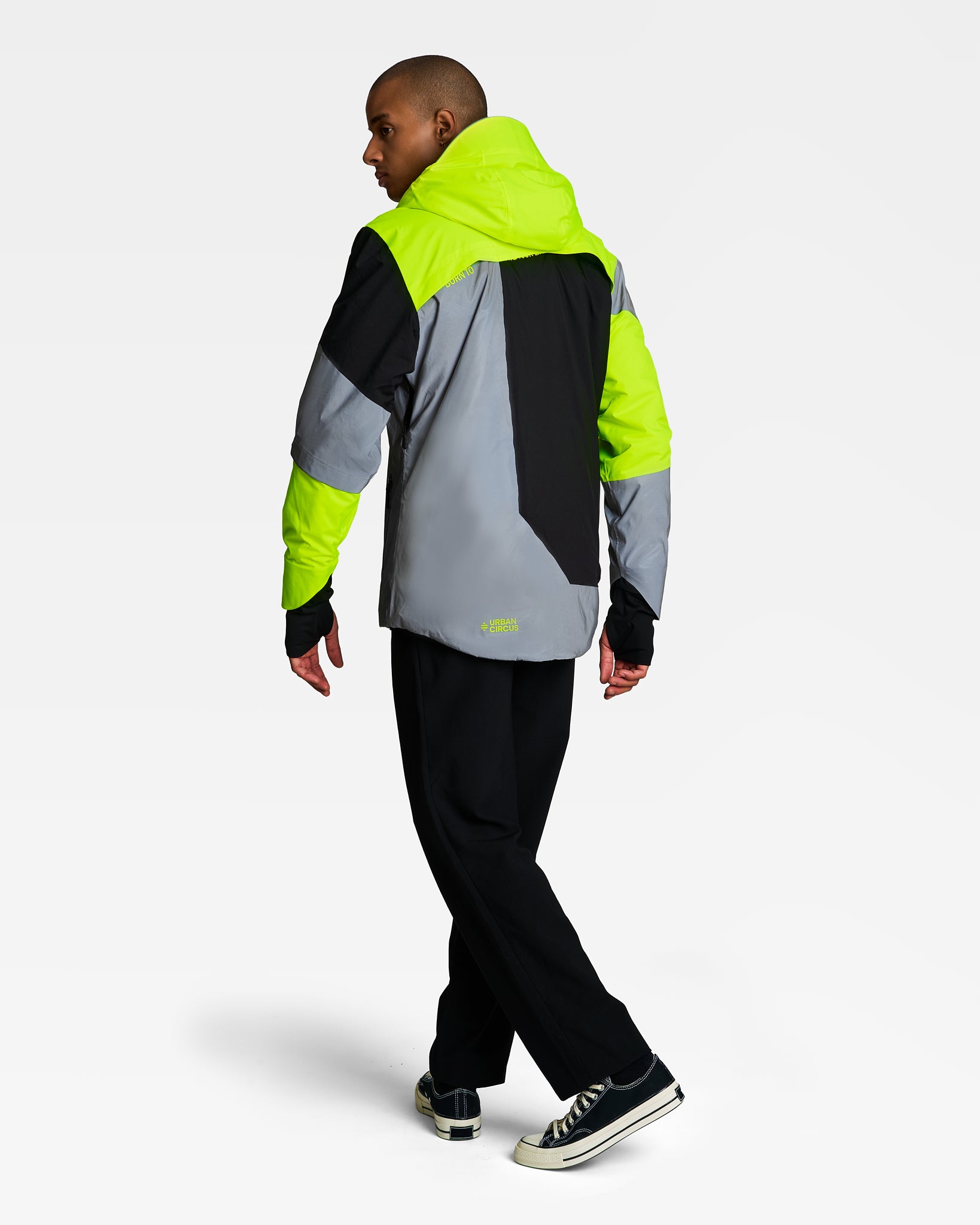 manteau chaud vélo ville REPOP HIVER homme visible jaune fluo noire réfléchissante