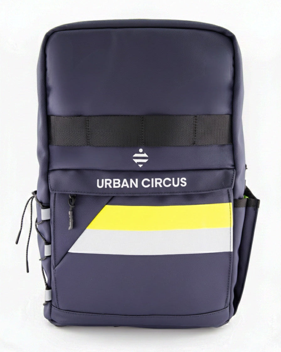 sac-à-dos sacoche vélotaf imperméable bleu marine jaune