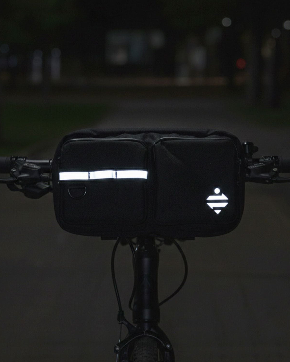 sac banane sacoche guidon vélo réfléchissante noire