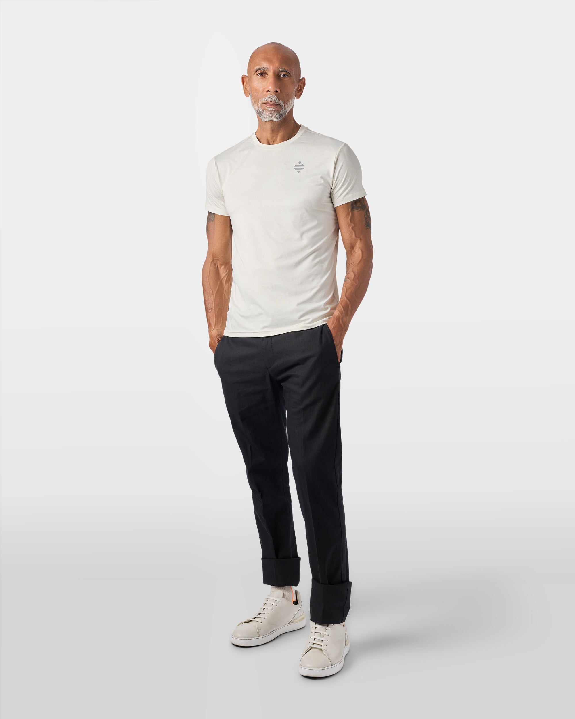 tshirt sport respirant et léger blanc motif jungle homme