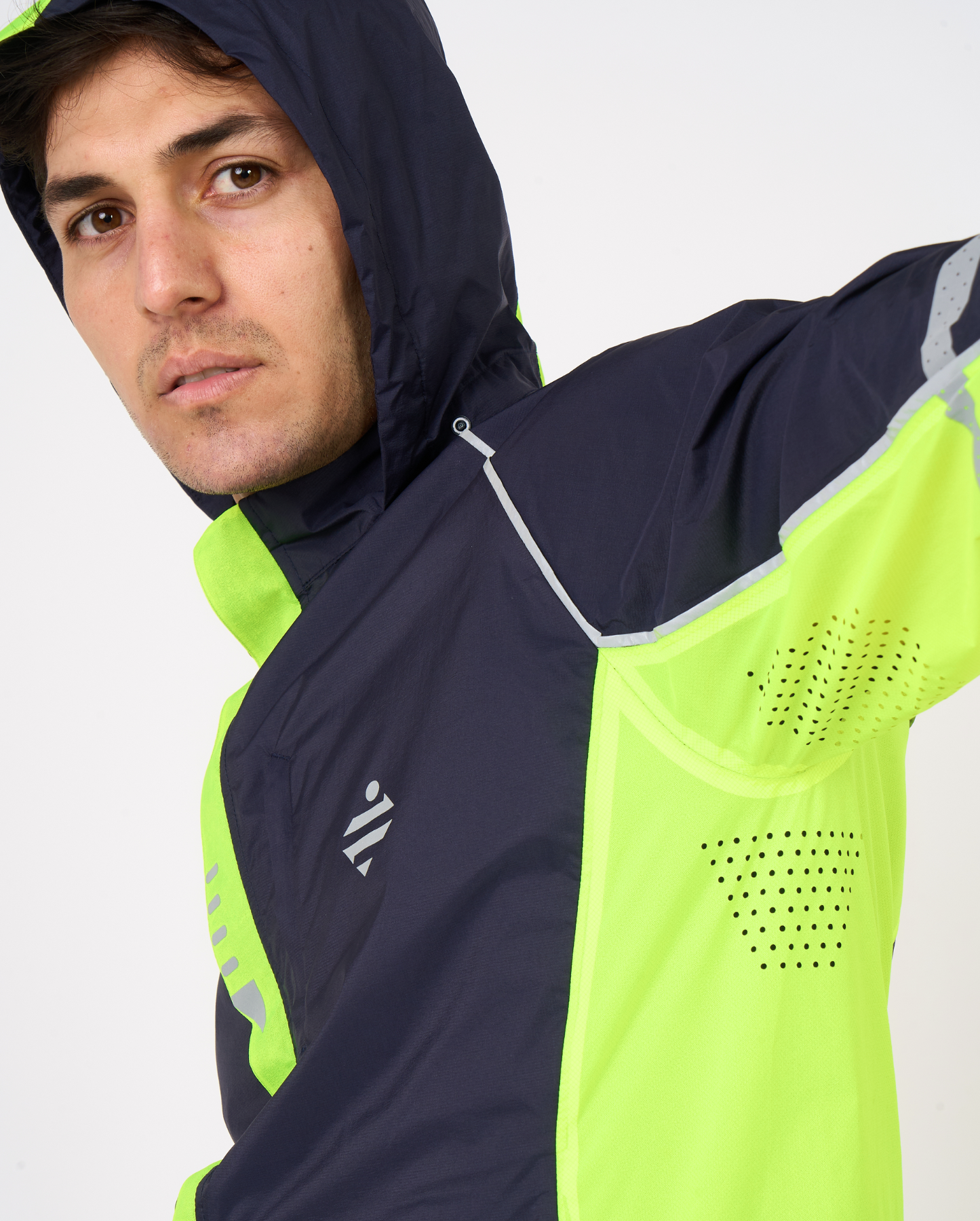 veste vélo respirante jaune bleue marine vélo running 