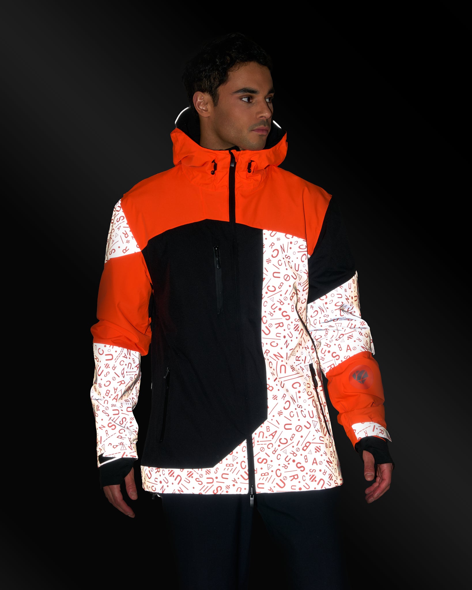 REPOP PATTERN REFLECTIVE & REVERSIBLE JACKET